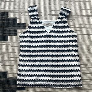 LOFT Black and White Lace Top